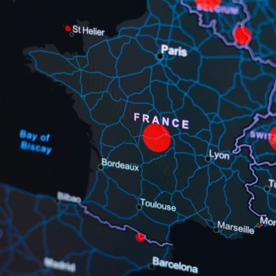 Carte de la France numérique